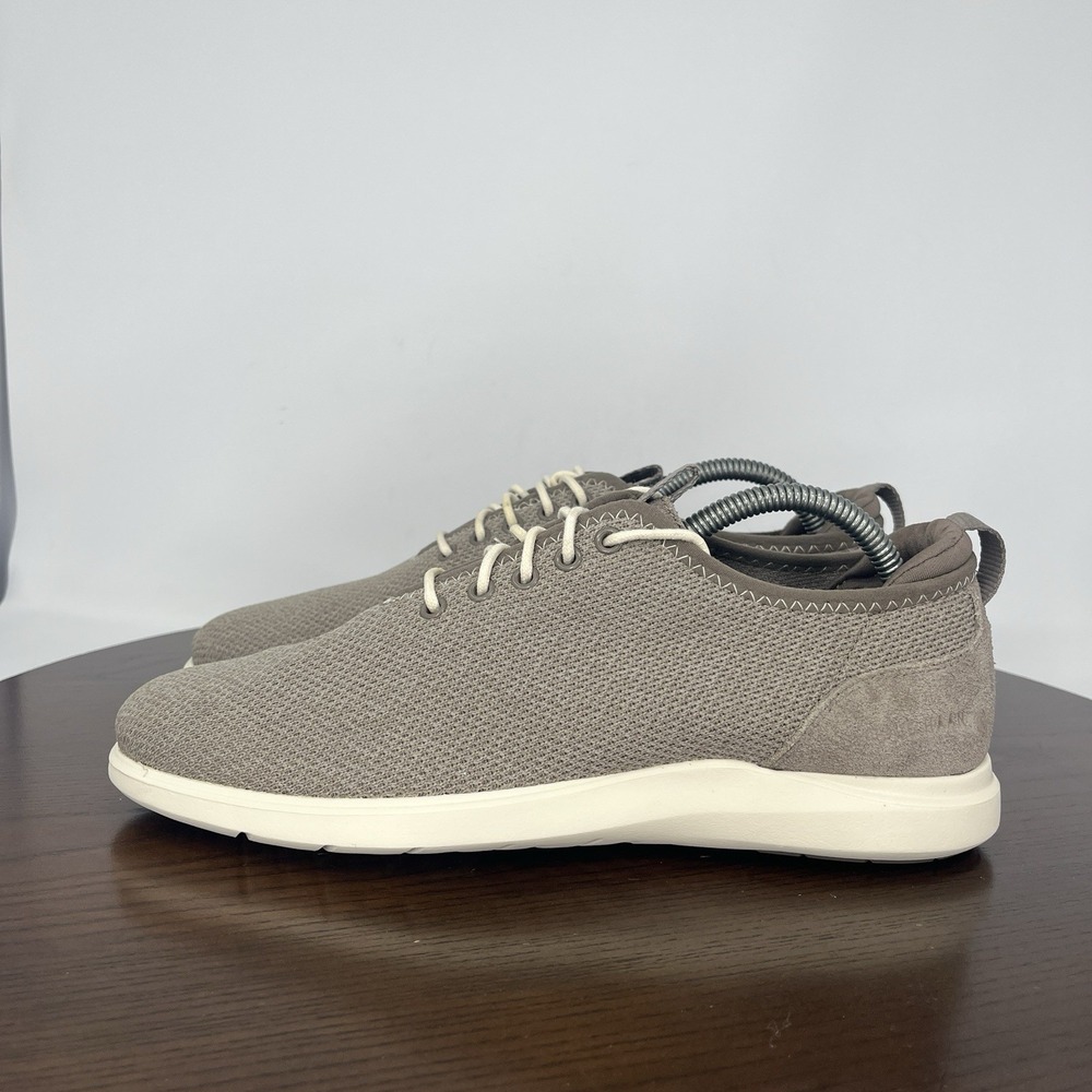 Cole Haan Grand Plus Essex Shoes Men's 9M Tan Knit Comfort Oxford Sneaker C31199